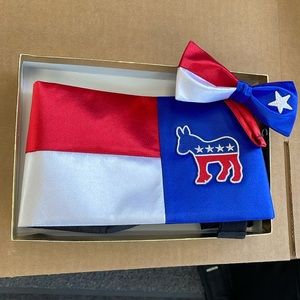 Democrat Cummerbund an Bow Tie Set New